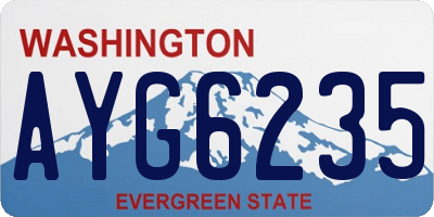 WA license plate AYG6235
