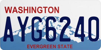 WA license plate AYG6240