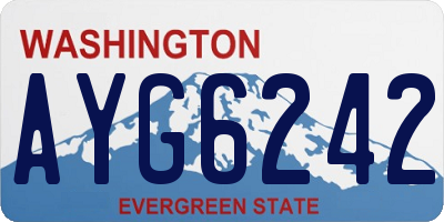 WA license plate AYG6242