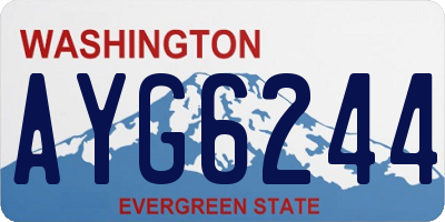 WA license plate AYG6244