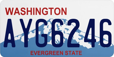 WA license plate AYG6246