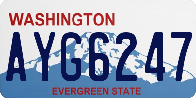 WA license plate AYG6247