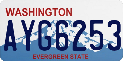 WA license plate AYG6253