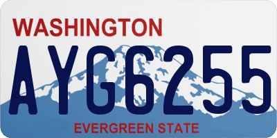 WA license plate AYG6255