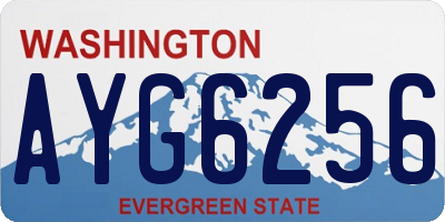 WA license plate AYG6256