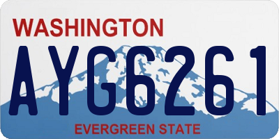 WA license plate AYG6261