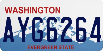 WA license plate AYG6264
