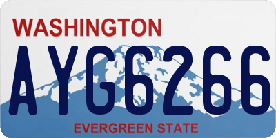 WA license plate AYG6266