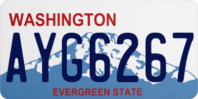WA license plate AYG6267