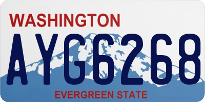 WA license plate AYG6268