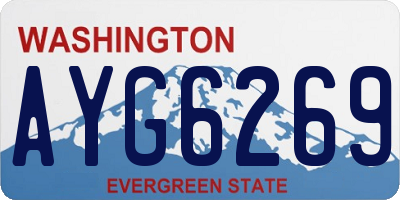 WA license plate AYG6269