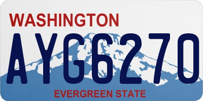 WA license plate AYG6270