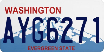 WA license plate AYG6271