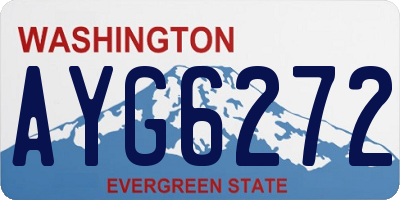 WA license plate AYG6272