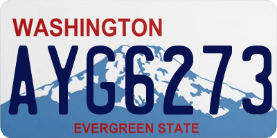 WA license plate AYG6273
