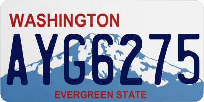 WA license plate AYG6275