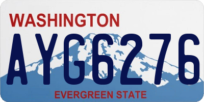 WA license plate AYG6276
