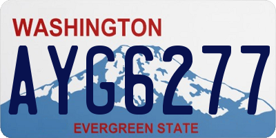 WA license plate AYG6277