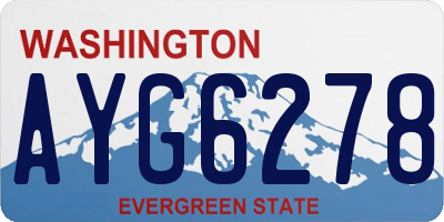 WA license plate AYG6278