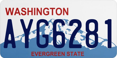 WA license plate AYG6281