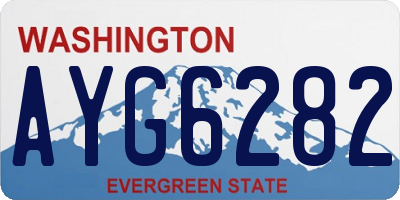 WA license plate AYG6282