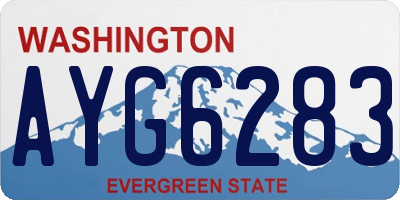 WA license plate AYG6283