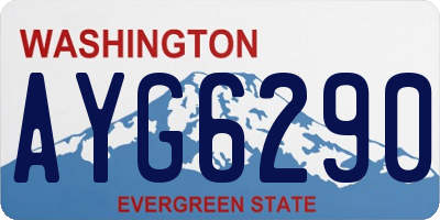 WA license plate AYG6290