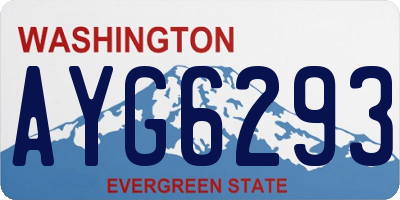 WA license plate AYG6293