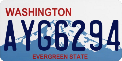 WA license plate AYG6294