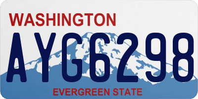 WA license plate AYG6298
