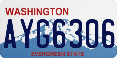 WA license plate AYG6306
