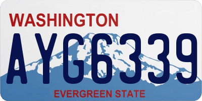 WA license plate AYG6339