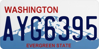WA license plate AYG6395