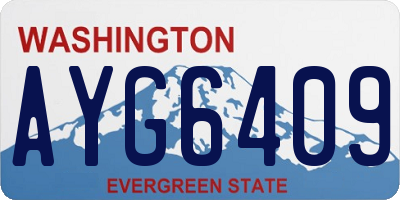 WA license plate AYG6409