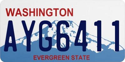 WA license plate AYG6411