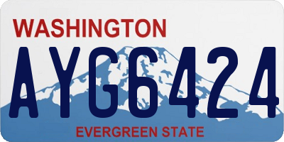 WA license plate AYG6424