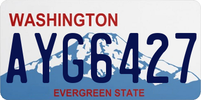 WA license plate AYG6427