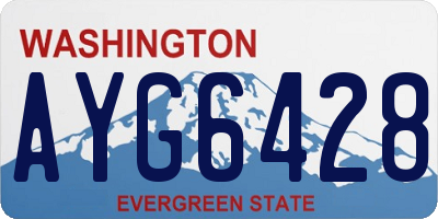 WA license plate AYG6428
