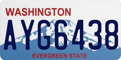 WA license plate AYG6438