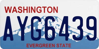 WA license plate AYG6439
