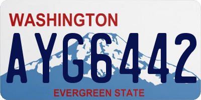 WA license plate AYG6442