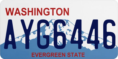 WA license plate AYG6446