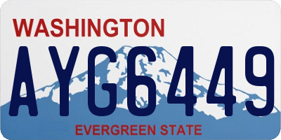 WA license plate AYG6449
