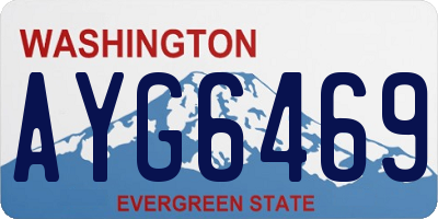 WA license plate AYG6469