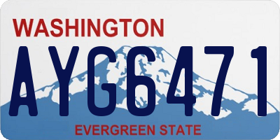WA license plate AYG6471