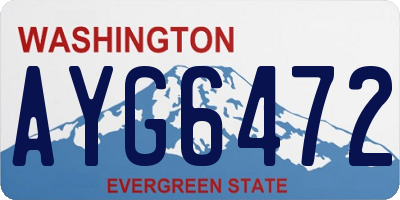 WA license plate AYG6472