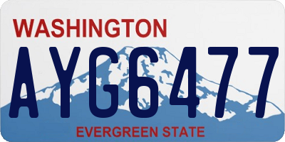 WA license plate AYG6477