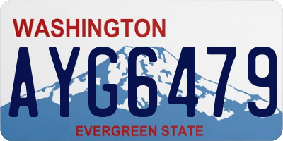 WA license plate AYG6479