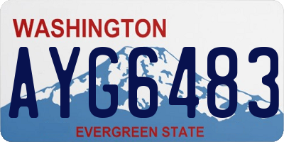 WA license plate AYG6483