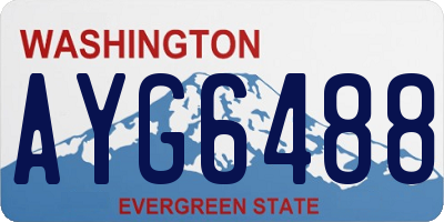 WA license plate AYG6488
